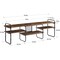 Large Modern Engineered Wood TV Stand with Metal Frame and 4 Storage Shelves for TVs Up to 75 Inch